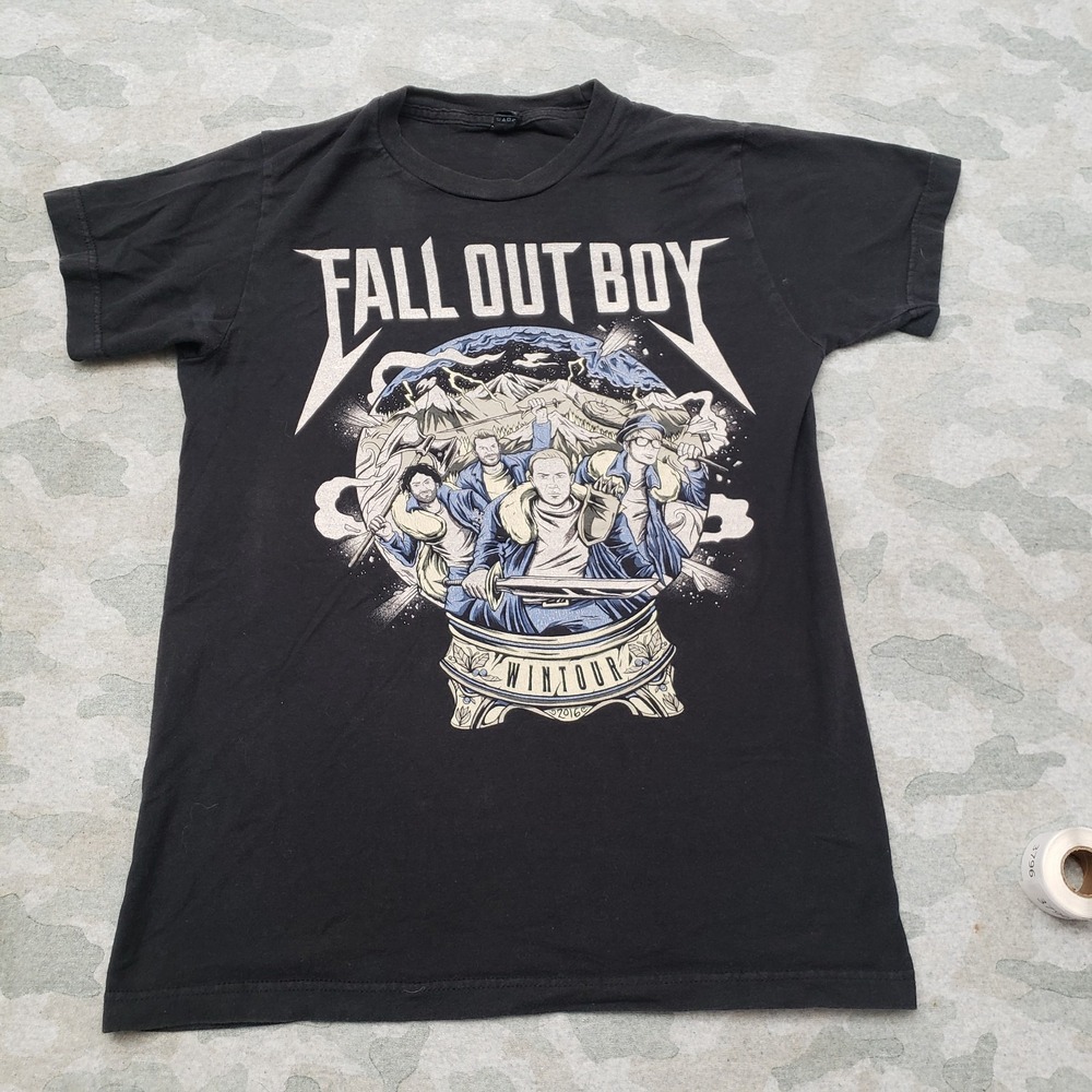 Fall Out Boy Concert Shirt Womens Small Black Pre-Shrunk Short Sleeve Band
